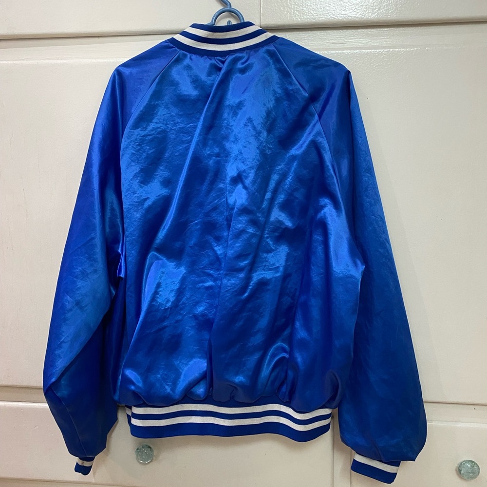 CALLING ALL DODGER FANS | perfect blue satin jacket - Picture 2 of 3